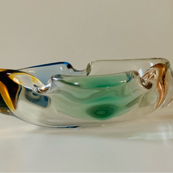 Frantisek Zemek “Rhapsody” Glass Bowl Bohemia Czech Studio Art 1950 - Picture 9 of 12